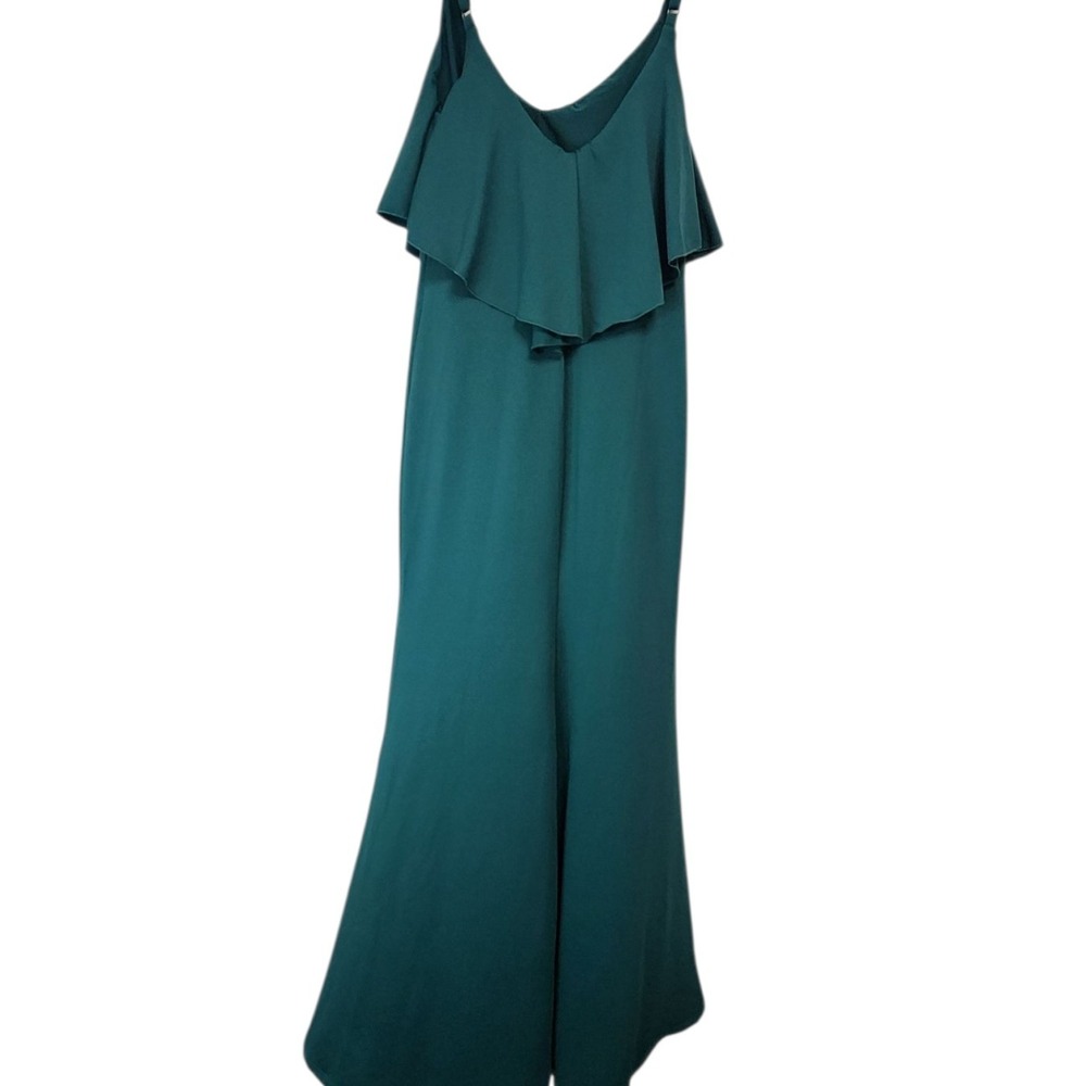 Halara XS Green Dress Sleeveless Ruffle‎ Casual